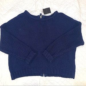 NWT TOPSHOP SWEATER WITH EXPOSED ZIPPER DETAIL